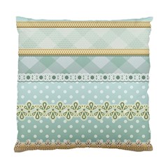 Circle Polka Plaid Triangle Gold Blue Flower Floral Star Standard Cushion Case (two Sides) by Mariart