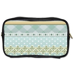 Circle Polka Plaid Triangle Gold Blue Flower Floral Star Toiletries Bags by Mariart