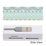 Circle Polka Plaid Triangle Gold Blue Flower Floral Star Memory Card Reader (Stick)  Front