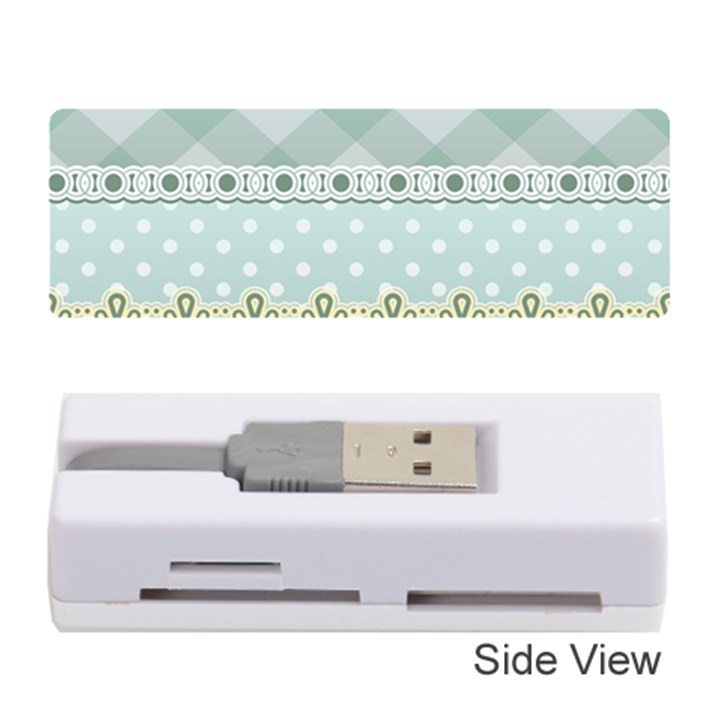 Circle Polka Plaid Triangle Gold Blue Flower Floral Star Memory Card Reader (Stick) 