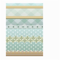 Circle Polka Plaid Triangle Gold Blue Flower Floral Star Large Garden Flag (two Sides) by Mariart