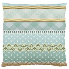 Circle Polka Plaid Triangle Gold Blue Flower Floral Star Standard Flano Cushion Case (two Sides) by Mariart