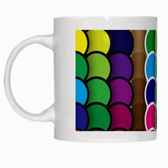 Circle Round Yellow Green Blue Purple Brown Orange Pink White Mugs by Mariart