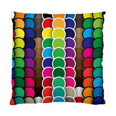 Circle Round Yellow Green Blue Purple Brown Orange Pink Standard Cushion Case (two Sides) by Mariart