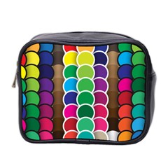 Circle Round Yellow Green Blue Purple Brown Orange Pink Mini Toiletries Bag 2-side by Mariart