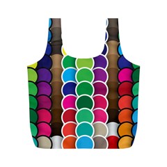 Circle Round Yellow Green Blue Purple Brown Orange Pink Full Print Recycle Bags (m)  by Mariart