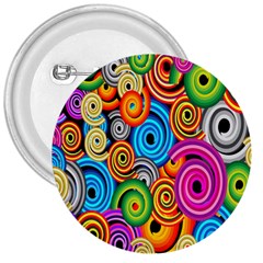 Circle Round Hole Rainbow 3  Buttons