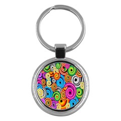 Circle Round Hole Rainbow Key Chains (round)  by Mariart