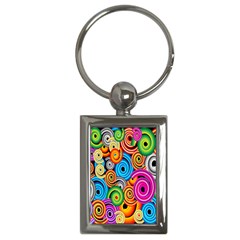 Circle Round Hole Rainbow Key Chains (rectangle)  by Mariart