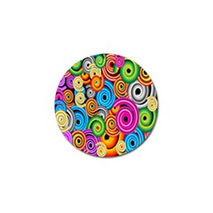 Circle Round Hole Rainbow Golf Ball Marker by Mariart