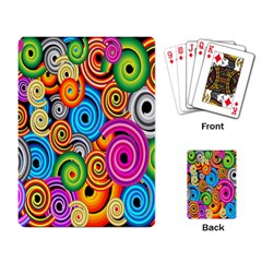 Circle Round Hole Rainbow Playing Card by Mariart