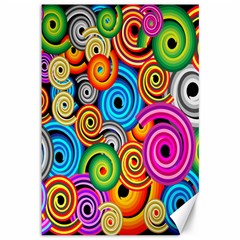 Circle Round Hole Rainbow Canvas 12  X 18   by Mariart