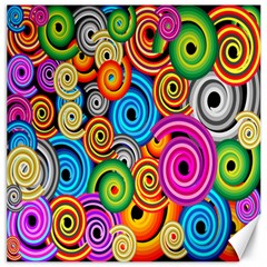 Circle Round Hole Rainbow Canvas 16  X 16   by Mariart