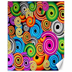 Circle Round Hole Rainbow Canvas 11  X 14   by Mariart