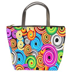 Circle Round Hole Rainbow Bucket Bags by Mariart