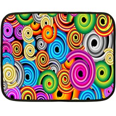 Circle Round Hole Rainbow Double Sided Fleece Blanket (mini)  by Mariart