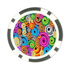 Circle Round Hole Rainbow Poker Chip Card Guard (10 Pack) by Mariart