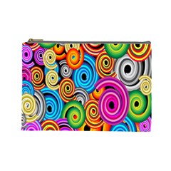 Circle Round Hole Rainbow Cosmetic Bag (large)  by Mariart