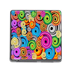 Circle Round Hole Rainbow Memory Card Reader (square) by Mariart