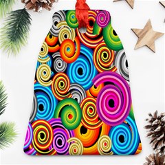 Circle Round Hole Rainbow Bell Ornament (two Sides) by Mariart