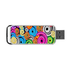 Circle Round Hole Rainbow Portable Usb Flash (one Side) by Mariart