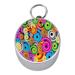 Circle Round Hole Rainbow Mini Silver Compasses by Mariart