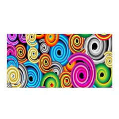 Circle Round Hole Rainbow Satin Wrap by Mariart