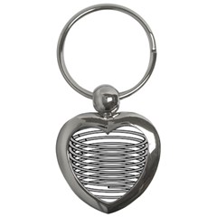 Circular Iron Key Chains (heart) 