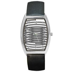 Circular Iron Barrel Style Metal Watch