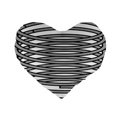 Circular Iron Standard 16  Premium Heart Shape Cushions by Mariart