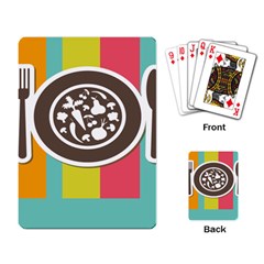 Dinerplate Tablemaner Food Fok Knife Playing Card by Mariart