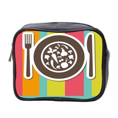 Dinerplate Tablemaner Food Fok Knife Mini Toiletries Bag 2-side by Mariart