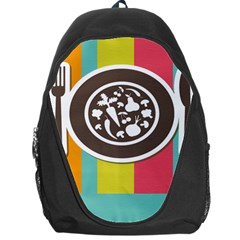 Dinerplate Tablemaner Food Fok Knife Backpack Bag by Mariart