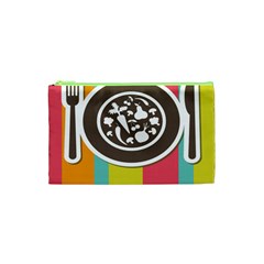 Dinerplate Tablemaner Food Fok Knife Cosmetic Bag (xs) by Mariart