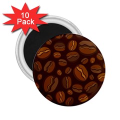 Coffee Beans 2 25  Magnets (10 Pack)  by Mariart