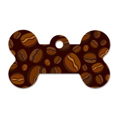 Coffee Beans Dog Tag Bone (Two Sides)