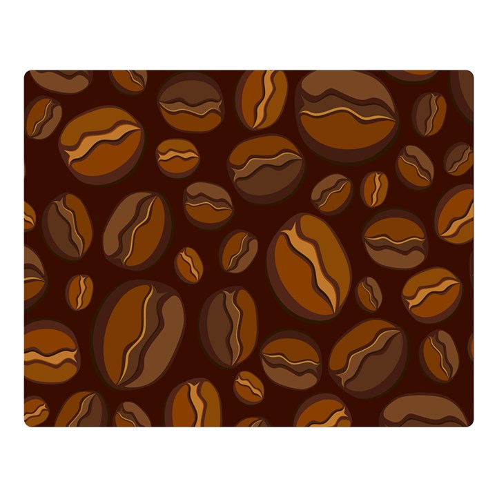 Coffee Beans Double Sided Flano Blanket (Large) 