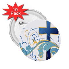 Easter Clip Art Free Religious 2 25  Buttons (10 Pack)  by Mariart