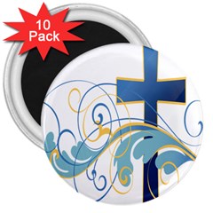 Easter Clip Art Free Religious 3  Magnets (10 Pack)  by Mariart