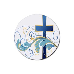 Easter Clip Art Free Religious Rubber Coaster (round)  by Mariart