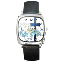 Easter Clip Art Free Religious Square Metal Watch by Mariart