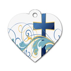 Easter Clip Art Free Religious Dog Tag Heart (one Side) by Mariart