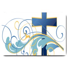 Easter Clip Art Free Religious Large Doormat  by Mariart