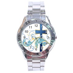 Easter Clip Art Free Religious Stainless Steel Analogue Watch by Mariart