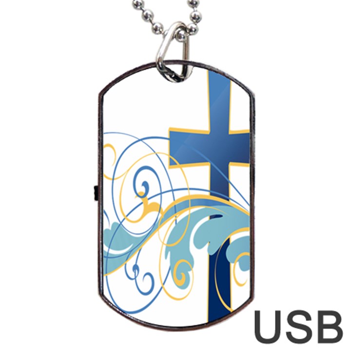 Easter Clip Art Free Religious Dog Tag USB Flash (Two Sides)