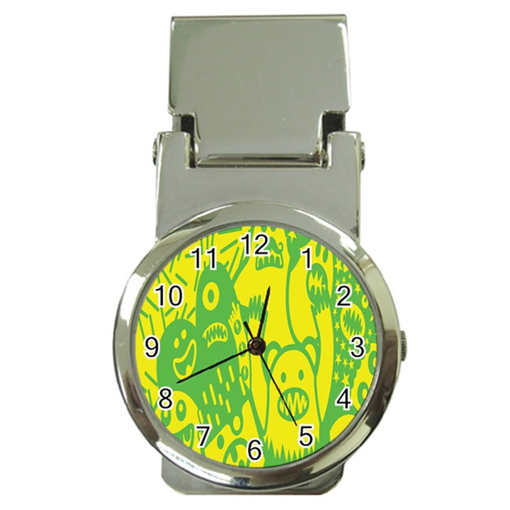 Easter Monster Sinister Happy Green Yellow Magic Rock Money Clip Watches