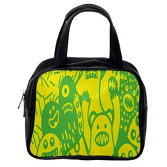 Easter Monster Sinister Happy Green Yellow Magic Rock Classic Handbags (one Side) by Mariart