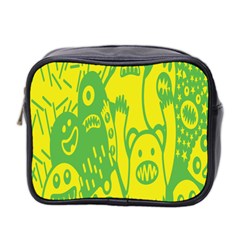 Easter Monster Sinister Happy Green Yellow Magic Rock Mini Toiletries Bag 2-side by Mariart