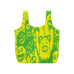 Easter Monster Sinister Happy Green Yellow Magic Rock Full Print Recycle Bags (s)  by Mariart