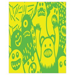 Easter Monster Sinister Happy Green Yellow Magic Rock Drawstring Bag (small) by Mariart